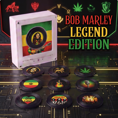 Echofy™ Bob Marley Inspired Customizable Magnetic Record Player